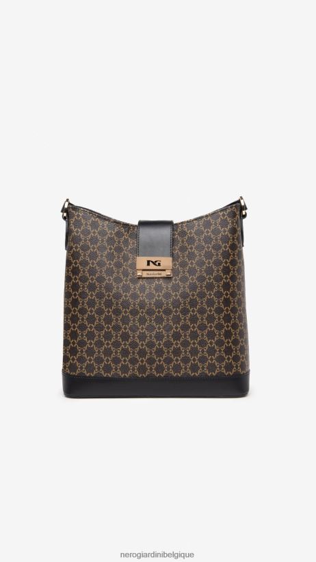 accessoire être NeroGiardini femmes art. i343576d sac bandoulière en matière technique testa di moro F2F08N299