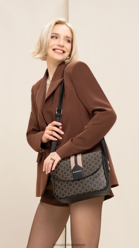 accessoire être NeroGiardini femmes art. i343583sac bandoulière en matière technique 3d testa di moro F2F08N290