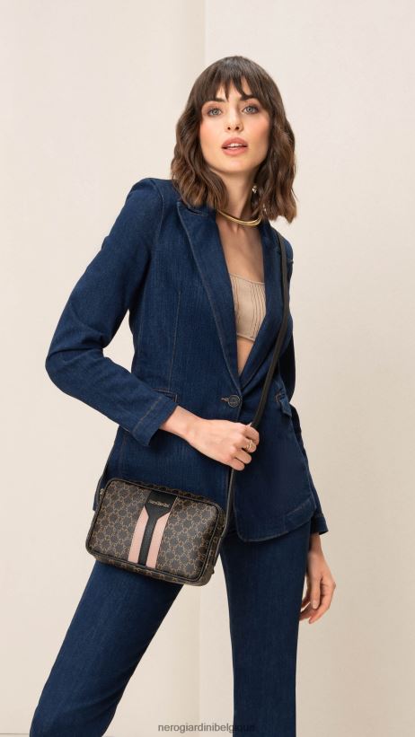 accessoire être NeroGiardini femmes art. i343585d sac bandoulière en matière technique testa di moro F2F08N295