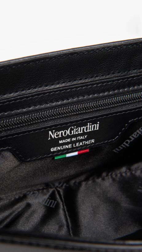 accessoire être NeroGiardini femmes art. sac porté épaule en cuir i343500de noir F2F08N298