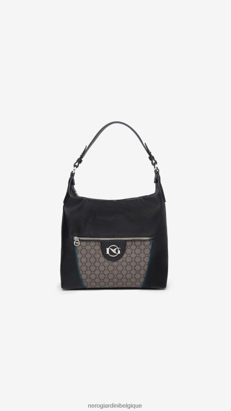accessoire être NeroGiardini femmes art. i343561d sac hobo en matériel technique noir F2F08N324