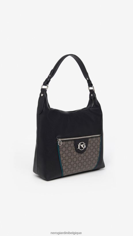 accessoire être NeroGiardini femmes art. i343561d sac hobo en matériel technique noir F2F08N324