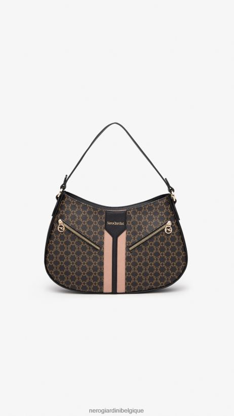 accessoire être NeroGiardini femmes art. i343582d sac hobo en matière technique testa di moro F2F08N321