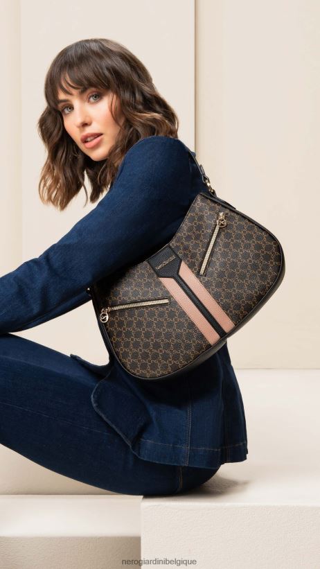 accessoire être NeroGiardini femmes art. i343582d sac hobo en matière technique testa di moro F2F08N321