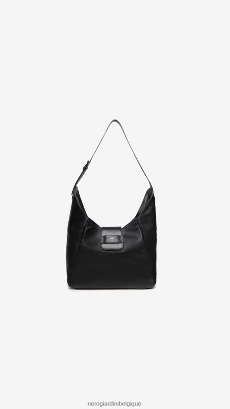 accessoire être NeroGiardini femmes art. sac hobo en cuir i343521d noir F2F08N323