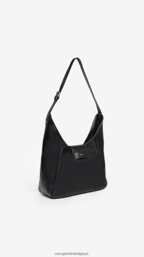 accessoire être NeroGiardini femmes art. sac hobo en cuir i343521d noir F2F08N323