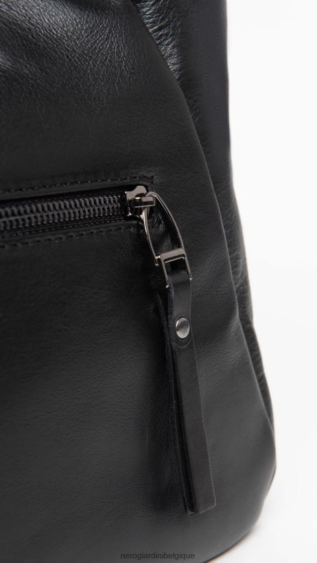 accessoire être NeroGiardini femmes art. sac hobo en cuir i343521d noir F2F08N323