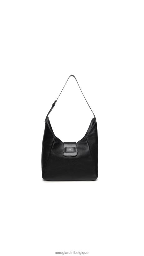 accessoire être NeroGiardini femmes art. sac hobo en cuir i343521d noir F2F08N323