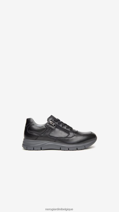 chaussure être NeroGiardini Hommes art. baskets en cuir i102153u noir F2F08N326