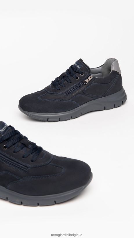 chaussure être NeroGiardini Hommes art. baskets en cuir i202501u marine F2F08N331