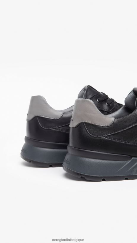 chaussure être NeroGiardini Hommes art. baskets en cuir i303010u noir F2F08N328