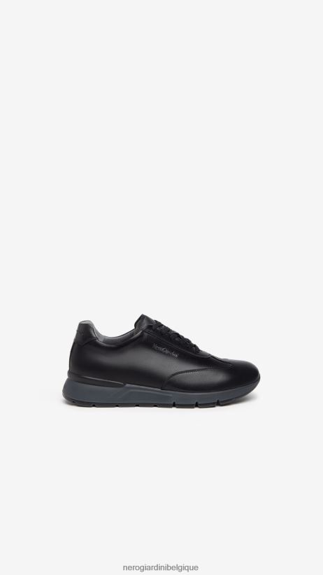 chaussure être NeroGiardini Hommes art. baskets en cuir i303011u noir F2F08N333