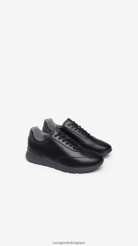 chaussure être NeroGiardini Hommes art. baskets en cuir i303011u noir F2F08N333