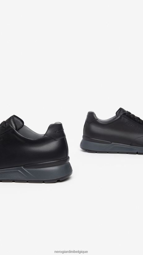 chaussure être NeroGiardini Hommes art. baskets en cuir i303011u noir F2F08N333
