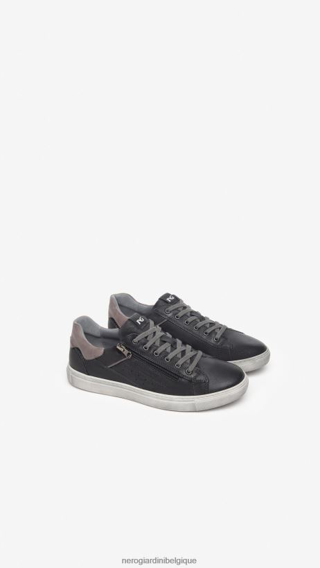 chaussure être NeroGiardini Hommes art. baskets en cuir i303030u noir F2F08N332