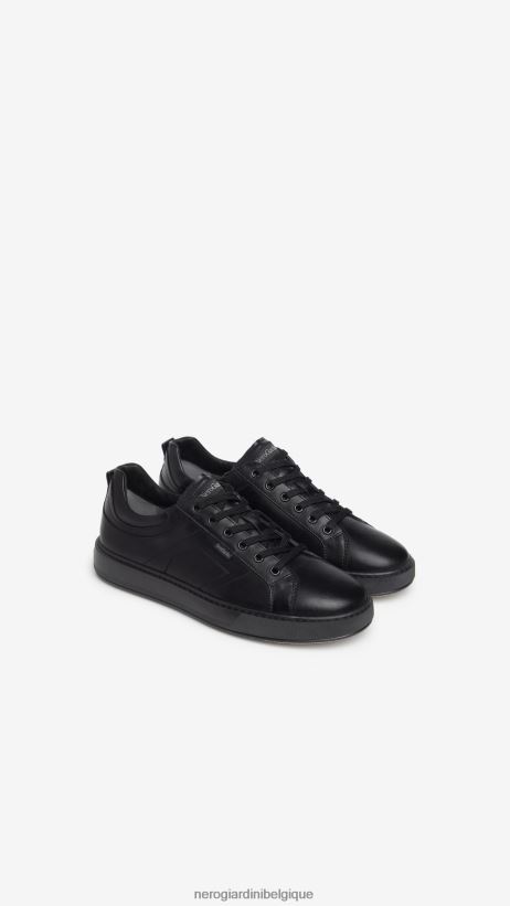 chaussure être NeroGiardini Hommes art. baskets en cuir i303060u noir F2F08N334