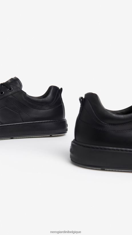 chaussure être NeroGiardini Hommes art. baskets en cuir i303060u noir F2F08N334