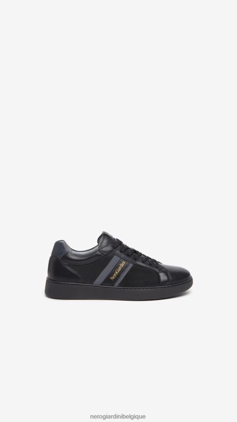 chaussure être NeroGiardini Hommes art. baskets en cuir i303080u noir F2F08N335