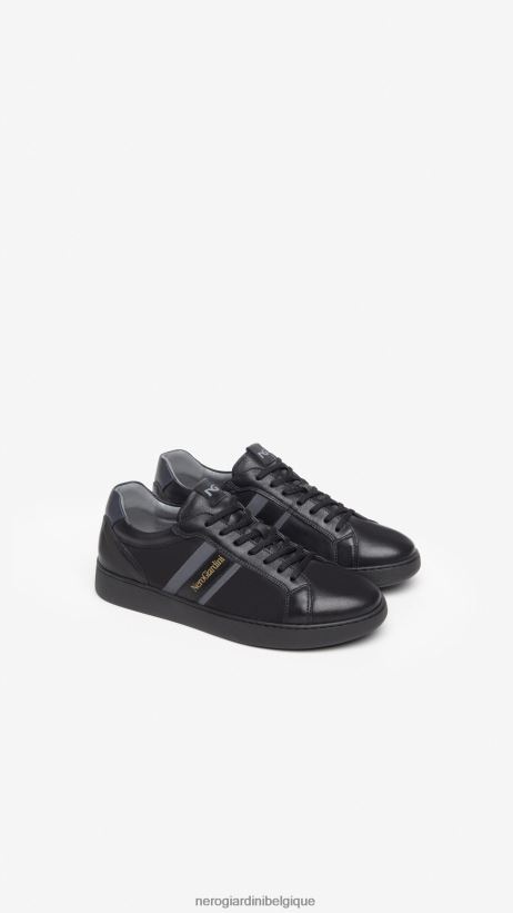 chaussure être NeroGiardini Hommes art. baskets en cuir i303080u noir F2F08N335