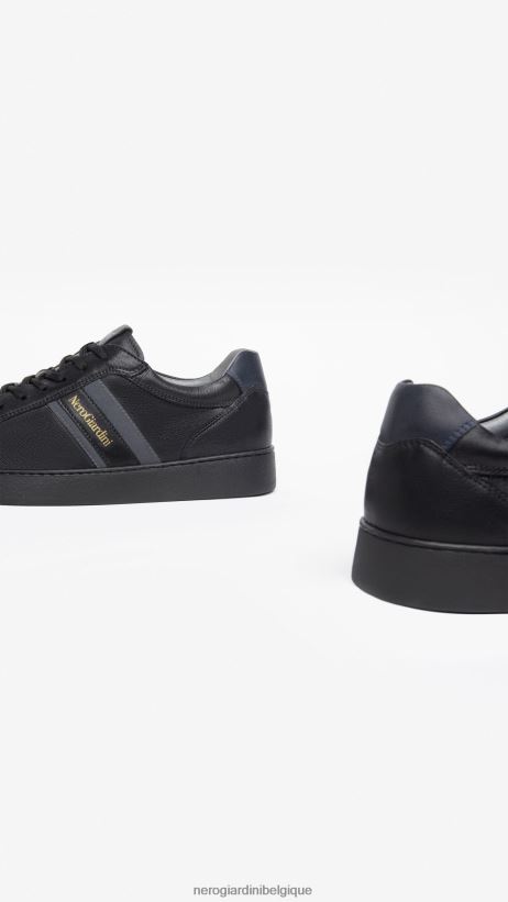 chaussure être NeroGiardini Hommes art. baskets en cuir i303080u noir F2F08N335