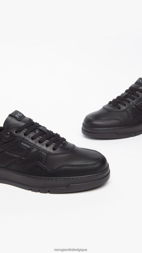 chaussure être NeroGiardini Hommes art. baskets en cuir i303090u noir F2F08N341