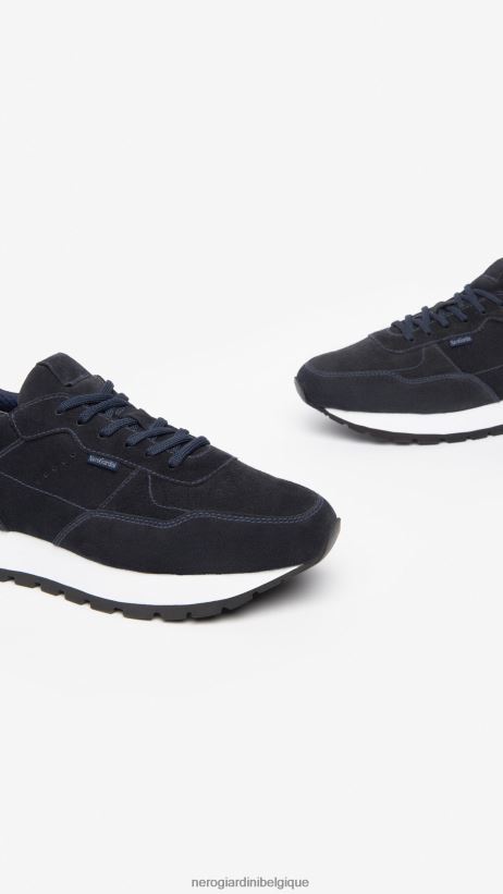 chaussure être NeroGiardini Hommes art. baskets en daim i303021u bleu F2F08N337
