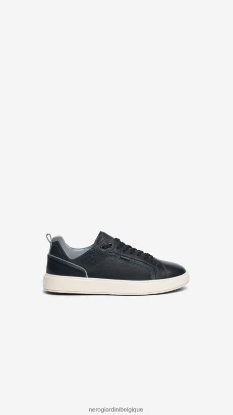 chaussure être NeroGiardini Hommes art. baskets i303062u en cuir noir F2F08N336