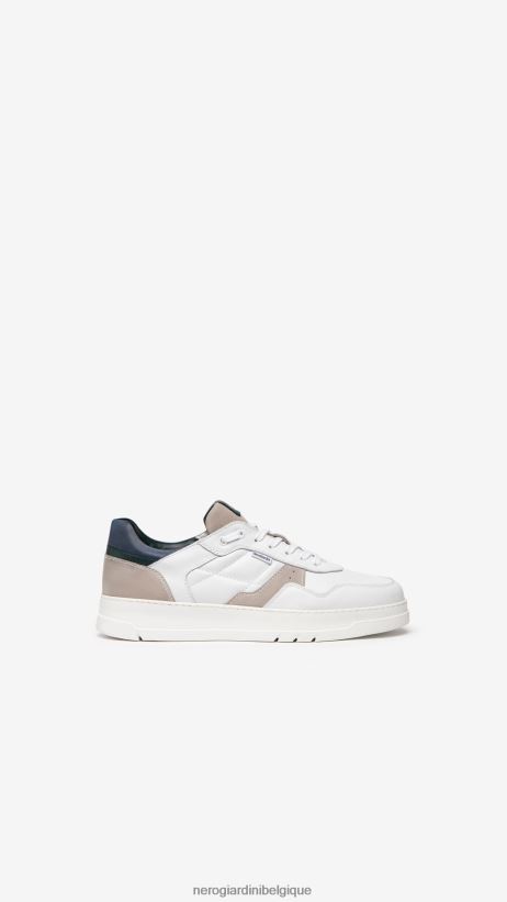 chaussure être NeroGiardini Hommes art. i202591u baskets en cuir blanc F2F08N339