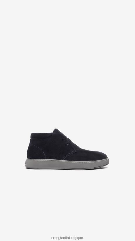 chaussure être NeroGiardini Hommes art. i303064u bottines désertiques en daim bleu F2F08N343