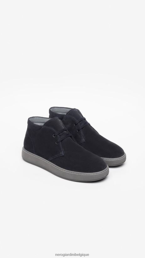chaussure être NeroGiardini Hommes art. i303064u bottines désertiques en daim bleu F2F08N343