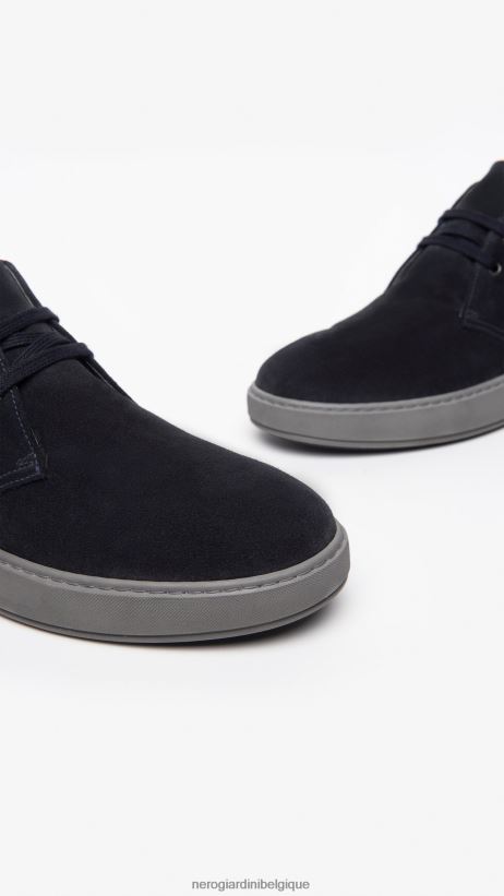 chaussure être NeroGiardini Hommes art. i303064u bottines désertiques en daim bleu F2F08N343