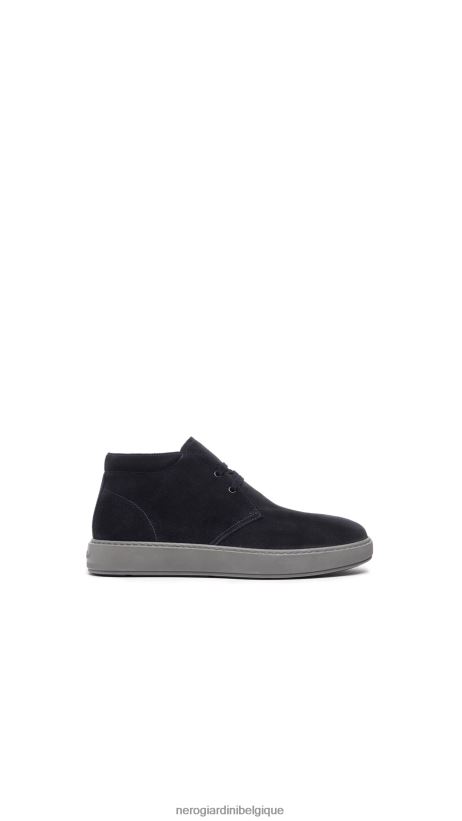 chaussure être NeroGiardini Hommes art. i303064u bottines désertiques en daim bleu F2F08N343