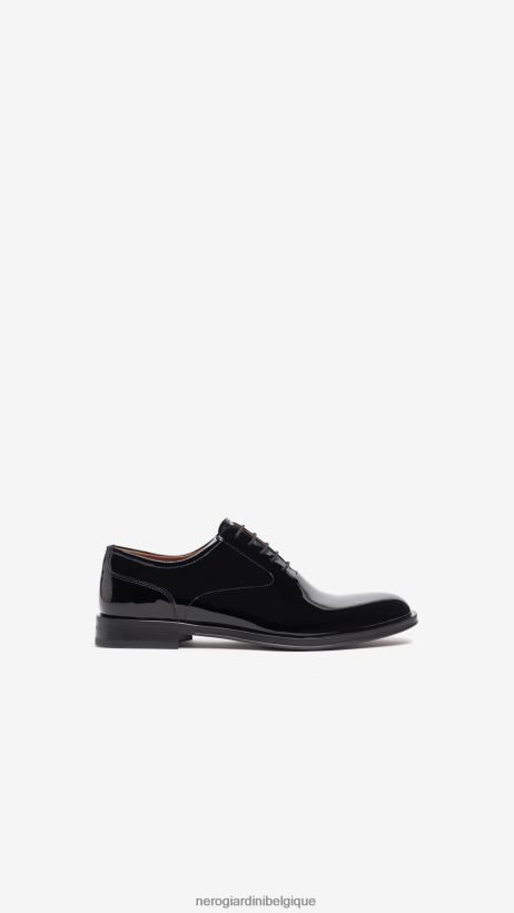 chaussure être NeroGiardini Hommes art. chaussures à lacets brevetées i302910ue noir F2F08N350