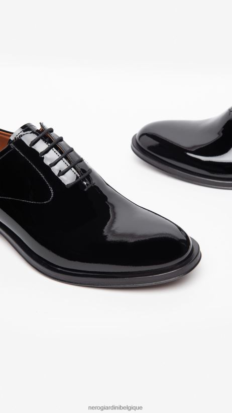 chaussure être NeroGiardini Hommes art. chaussures à lacets brevetées i302910ue noir F2F08N350