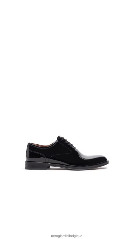 chaussure être NeroGiardini Hommes art. chaussures à lacets brevetées i302910ue noir F2F08N350