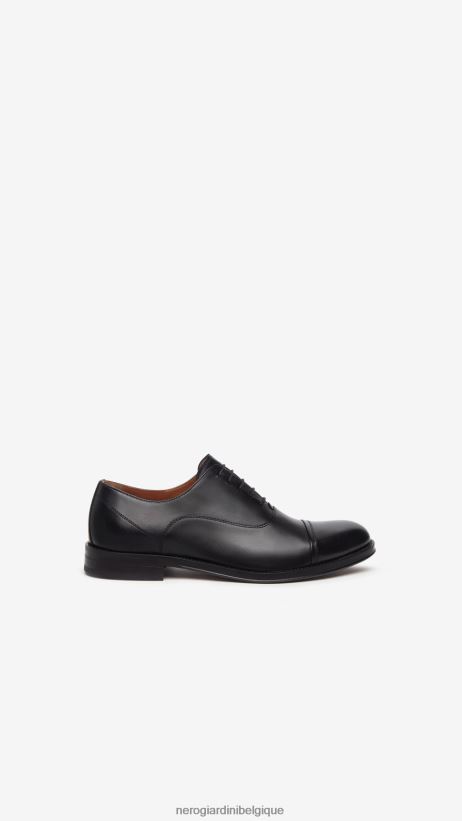 chaussure être NeroGiardini Hommes art. i302920ue chaussures à lacets en cuir noir F2F08N349