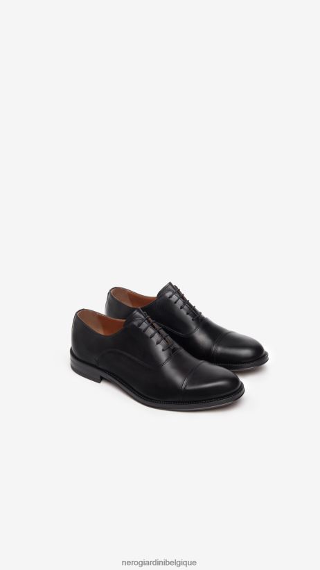 chaussure être NeroGiardini Hommes art. i302920ue chaussures à lacets en cuir noir F2F08N349
