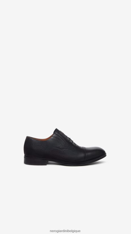 chaussure être NeroGiardini Hommes art. i302940ue chaussures à lacets en cuir noir F2F08N347