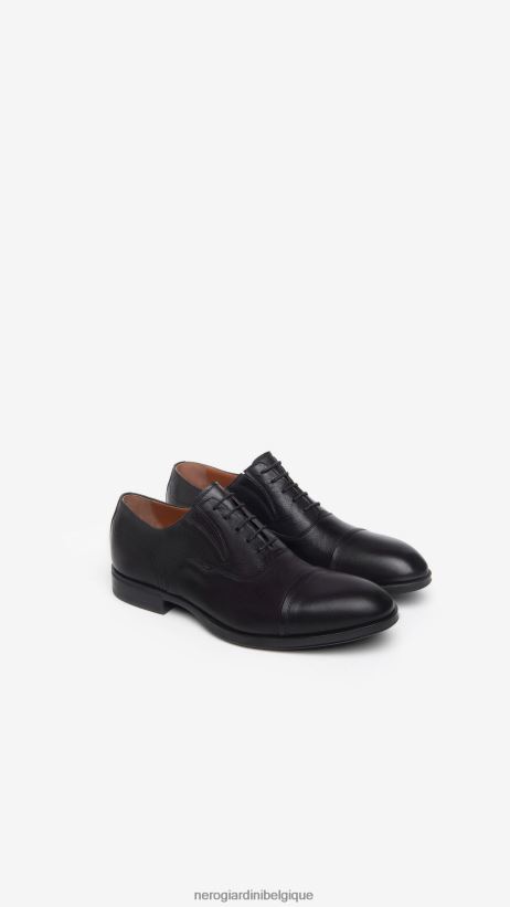 chaussure être NeroGiardini Hommes art. i302940ue chaussures à lacets en cuir noir F2F08N347