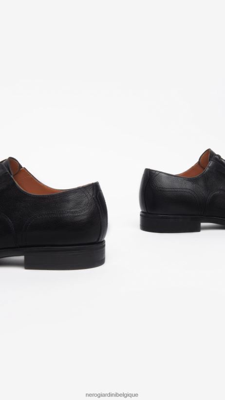 chaussure être NeroGiardini Hommes art. i302940ue chaussures à lacets en cuir noir F2F08N347