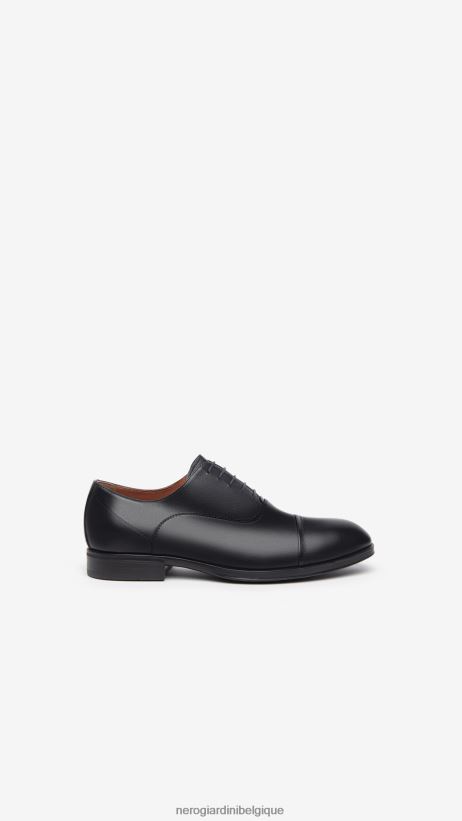 chaussure être NeroGiardini Hommes art. i302942ue chaussures à lacets en cuir noir F2F08N345