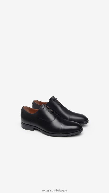 chaussure être NeroGiardini Hommes art. i302942ue chaussures à lacets en cuir noir F2F08N345