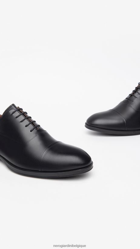 chaussure être NeroGiardini Hommes art. i302942ue chaussures à lacets en cuir noir F2F08N345