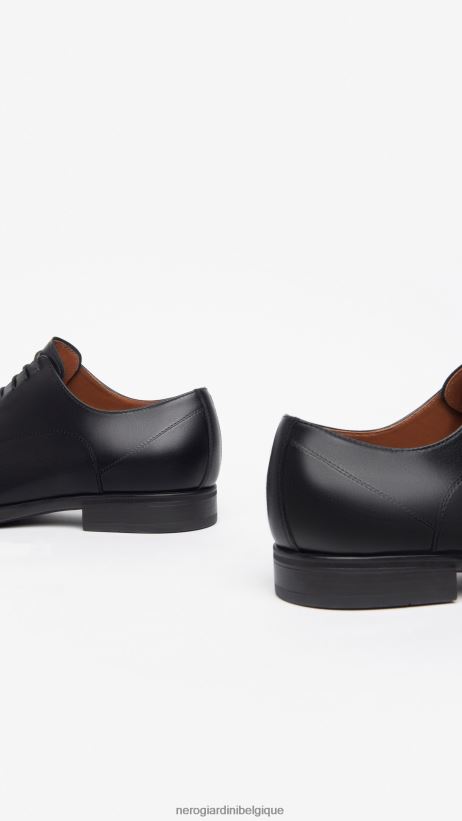 chaussure être NeroGiardini Hommes art. i302942ue chaussures à lacets en cuir noir F2F08N345