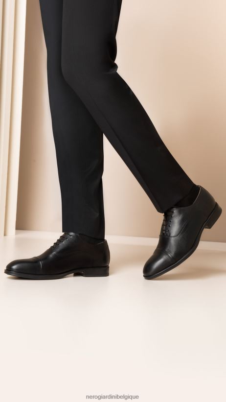 chaussure être NeroGiardini Hommes art. i302942ue chaussures à lacets en cuir noir F2F08N345