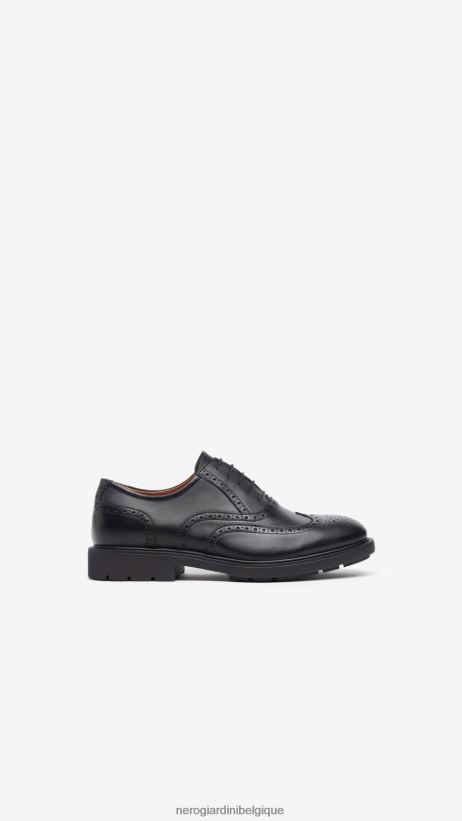 chaussure être NeroGiardini Hommes art. i303000ue chaussures à lacets en cuir noir F2F08N346