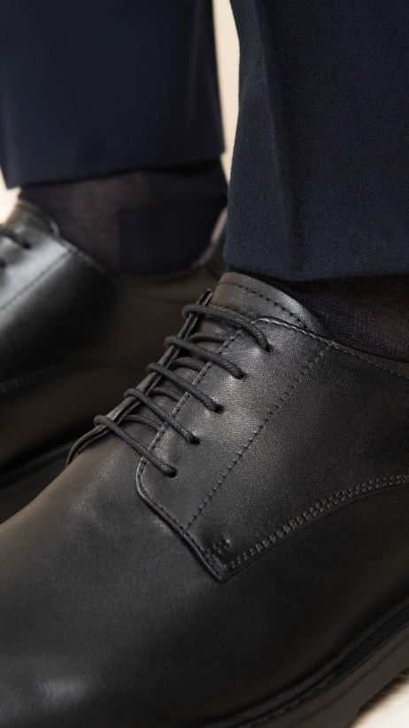 chaussure être NeroGiardini Hommes art. i202481u chaussures à lacets en cuir noir F2F08N354