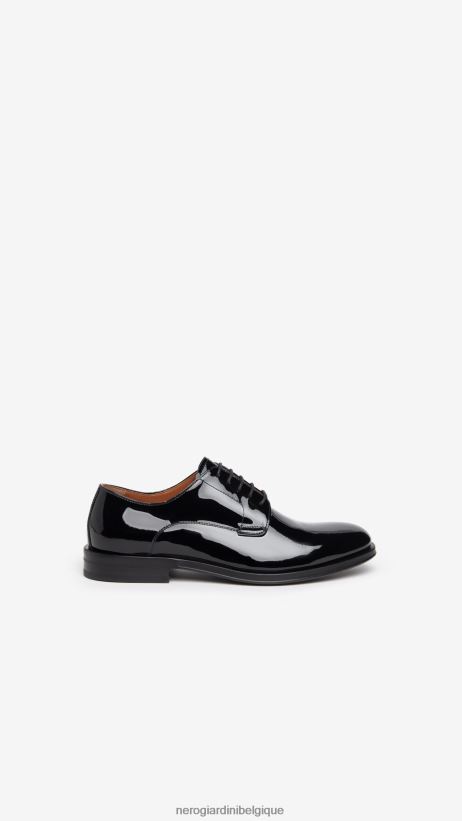 chaussure être NeroGiardini Hommes art. i302911ue chaussures vernies à nouer noir F2F08N358