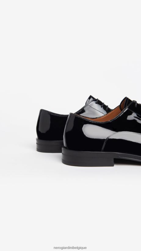 chaussure être NeroGiardini Hommes art. i302911ue chaussures vernies à nouer noir F2F08N358