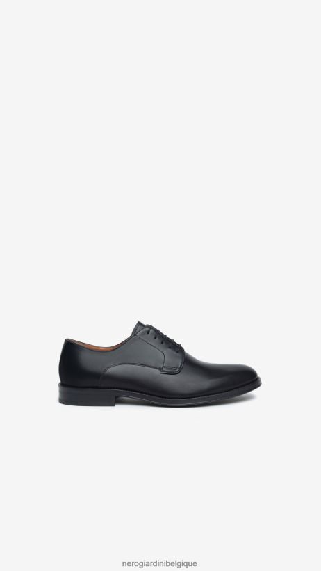 chaussure être NeroGiardini Hommes art. i302921ue chaussures à lacets en cuir noir F2F08N357